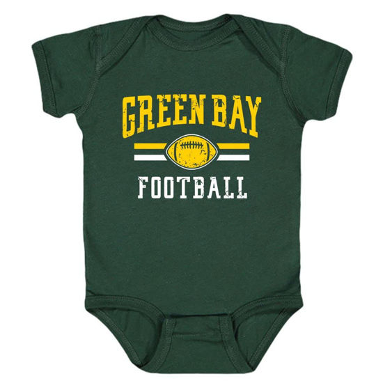 Picture of Xtreme Apparrel Green Bay Football Retro Team Kid's Fan Onesie (Forest Green Onesie, 24M)