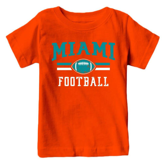 Picture of Xtreme Apparrel Miami Football Retro Team Kid's Fan T-Shirt (Orange Shirt, 3T)