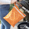 Picture of Bumkins Waterproof Wet Dry Bag for Baby, Travel, Swim Suit, Cloth Diapers, Pump Parts, Pool, Gym Clothes, Toiletry, Strap to Stroller, Daycare, Zip Reusable Bag, Wetdry Packing Pouch, Boho Orange