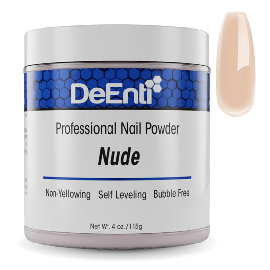 Picture of DeEnti Acrylic Nail Powder, 4oz Nude Acrylic Powder Dip for Nails, Long Lasting Salon Quality, Bubble Free Professional Nail Powder for Manicure Nail Art, Fake Nails, Nail Carving & Extensions