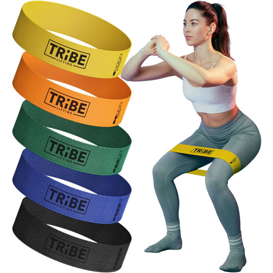 Picture of Fabric Resistance Bands for Working Out - Booty Bands for Women and Men - Exercise Bands Resistance Bands Set - Workout Bands Resistance Bands for Legs - Fitness Bands (Multicolor)