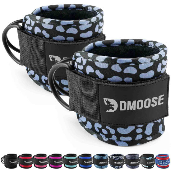 Picture of DMoose Ankle Strap for Cable Machine - One Size Fit with Premium Padding, Glute Kickback Ankle Strap, Ankle Cable Straps for Workout, Booty Workout, Leg Extension, Hip Abductors & Lower Body Exercises