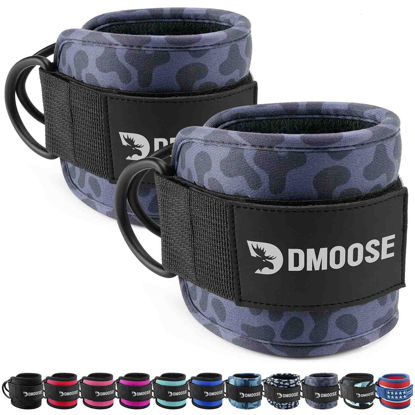 Picture of DMoose Ankle Strap for Cable Machine - One Size Fit with Premium Padding, Glute Kickback Ankle Strap, Ankle Cable Straps for Workout, Booty Workout, Leg Extension, Hip Abductors & Lower Body Exercises