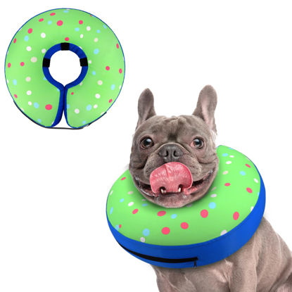 Picture of Supet Inflatable Dog Cone Collar Alternative After Surgery, Dog Neck Donut Collar Recovery E Collar, Soft Dog Cone for Small Medium Large Dogs