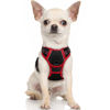 Picture of rabbitgoo Dog Harness, No-Pull Pet Harness with 2 Leash Clips, Adjustable Soft Padded Dog Vest, Reflective No-Choke Pet Oxford Vest with Easy Control Handle for Large Dogs, Black & Red, X-Small