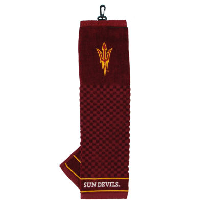 Picture of Team Golf NCAA Arizona State Sun Devils Embroidered Golf Towel Embroidered Golf Towel, Checkered Scrubber Design, Embroidered Logo