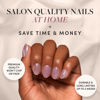 Picture of Glamnetic Press On Nails - Fairy Dust | Short Oval Beige-Pink Nails with a Mesmerizing Metallic Finish | 15 Sizes - 30 Nail Kit with Glue