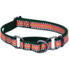 Picture of Blueberry Pet 8 Colors 3M Reflective Multi-Colored Stripe Safety Training Martingale Dog Collar, Dark Green and Pink, Large, Heavy Duty Adjustable Collars for Dogs