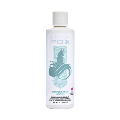 Picture of ARCTIC FOX Vegan and Cruelty-Free Semi-Permanent Hair Color Dye (8 Fl Oz, COTTON CANDY DREAMS)