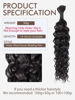 Picture of Human Braiding Hair 1 Bundle 50g 16 Inch Wet and Wavy Human Hair Braiding Hair Water Wave Bulk Human Hair for Braiding Deep No Weft 10A Brazilian Virgin Curly Human Hair Extensions for Boho Braids