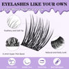 Picture of Lash Clusters Kit Natural Lash Extension Kit for Beginners Z14 156 PCS Wispy Eyelash Extension Kit 8-18 Mixed Cluster Eyelash Extensions Kit D Curl Diy Lash Extension Kit at Home（kit，Z14）