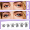 Picture of Lash Clusters Kit Natural Lash Extension Kit for Beginners Z01 156 PCS Wispy Eyelash Extension Kit 8-18 Mixed Cluster Eyelash Extensions Kit D Curl Diy Lash Extension Kit at Home（kit，Z01）