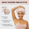 Picture of Kitsch Luxury Shower Cap for Women Waterproof - Flexi Satin Lined Shower Cap, Reusable Shower Cap, Adjustable Hair Cap for Shower, Big Shower Bonnet, Large Waterproof Hair Shower Caps for Long Hair