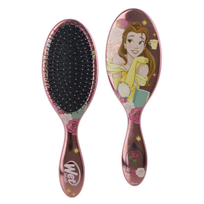 Picture of Wet Brush Disney Original Detangler Brush Princess Wholehearted - Rapunzel, Silver - All Hair Types - Ultra-Soft IntelliFlex Bristles Glide Through Tangles with Ease