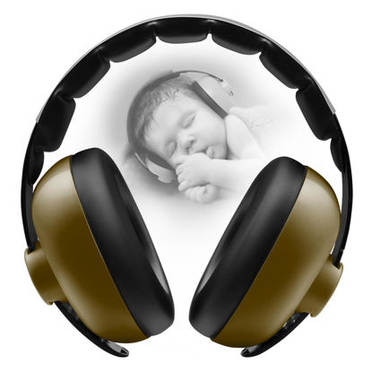 Picture of BBTKCARE Baby Headphones - Infant Ear Protection for Babies | Baby Earmuffs Noise Cancelling Headphones 3-36 Months | Baby Travel Essentials for Outdoor - Army Green