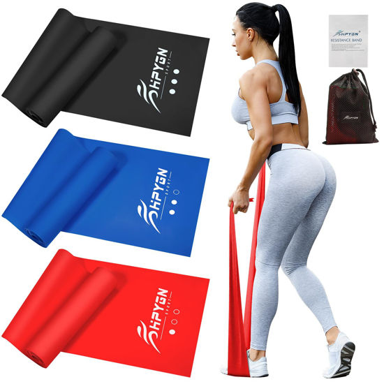 Picture of Resistance Band Set, Professional Elastic Bands for Upper & Lower Body, Core Exercise, Physical Therapy, Lower Pilates, at-Home Workouts, Strength Training& Rehab