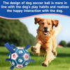 Picture of QDAN Dog Ropes Toys Soccer Ball with Straps, Interactive Dog Toys for Tug of War, Puppy Birthday Gifts, Dog Tug Toy, Dog Water Toy, Durable Dog Balls for Medium & Large Dogs（8 Inch）