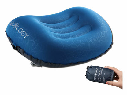 Picture of TREKOLOGY Ultralight Inflatable Camping Travel Pillow - ALUFT 2.0 Compressible, Compact, Comfortable, Ergonomic Inflating Pillows for Neck & Lumbar Support While Camp, Hiking, Backpacking