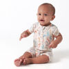 Picture of Gerber Unisex Baby Buttery Soft Short Sleeve Romper with Viscose Made from Eucalyptus, Abc, 12 Months