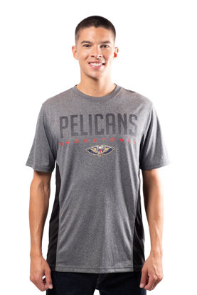 Picture of Ultra Game NBA New Orleans Pelicans Mens Active Tee Shirt, Charcoal Heather, X-Large