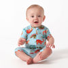 Picture of Gerber Unisex Baby Buttery Soft Short Sleeve Romper with Viscose Made from Eucalyptus, Dino, 18 Months