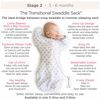 Picture of SwaddleDesigns Transitional Swaddle Sack, Arms Up Half-Length Sleeves and Mitten Cuffs, Tiny Triangles, Blue, Small, 0-3mo, 6-14 lbs (Parents' Picks Award Winner, Easy Transition with Better Sleep)