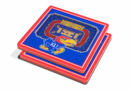 Picture of YouTheFan NCAA Kansas Jayhawks 3D StadiumView Coasters - Allen Fieldhouse