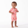 Picture of Gerber Unisex Baby Buttery Soft Short Sleeve Romper with Viscose Made from Eucalyptus, Just Peachy, 18 Months