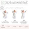 Picture of SwaddleDesigns Transitional Swaddle Sack with Arms Up Half-Length Sleeves and Mitten Cuffs, Small, 0-3 Months, 6-14 Lbs, Tiny Arrows (Arms Up Swaddle, Transition Swaddle Sleep Sack for Better Sleep)