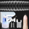 Picture of Beetles Gel Nail Kit Almond: 504Pcs Beetles Gel Nail Kit Easy Nail Extension Set Etch X Nail Tips Short Almond Half Matte Nail Tips 5 in 1 Nail Glue Uv Led Nail Lamp DIY