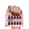 Picture of Glamnetic Press On Nails - Merlot | Short Almond Dark Red Nails with Glossy French Tips in a Matte Finish | 15 Sizes - 30 Nail Kit with Glue