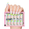 Picture of Glamnetic Press On Nails - St. Barths | Semi-Transparent Ombre French Tip Short Almond Nails, Reusable | 15 Sizes - 30 Nail Kit