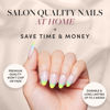 Picture of Glamnetic Press On Nails - St. Barths | Semi-Transparent Ombre French Tip Short Almond Nails, Reusable | 15 Sizes - 30 Nail Kit