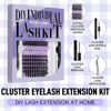 Picture of DIY lash Extension Kit Lash Cluster Kit with 240 PCS C/D Curl Cluster Eyelash Extensions Remover 12-16mm,Individual Lashes Eyelash Clusters Lash Band and Seal Lash Applicator Individual Lashes