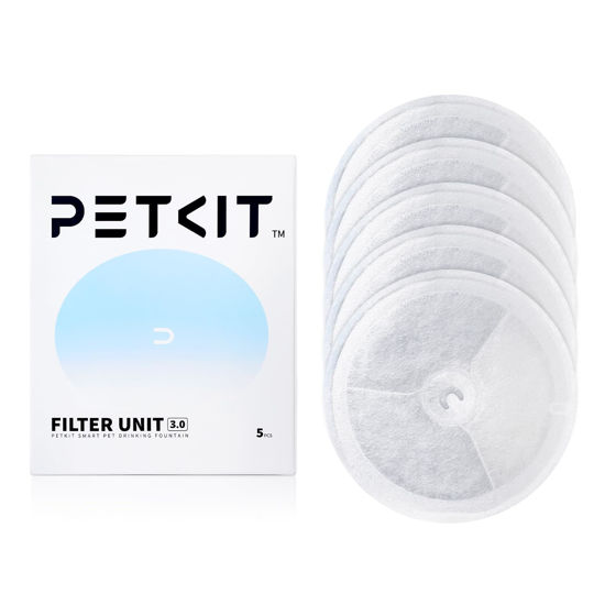 Picture of PETKIT Upgraded Filter Units 3.0 for Pet Water Fountains Eversweet 2S/3/3 Pro,Eversweet Solo/Solo SE & CYBERTAIL, Replacement Filters (5 pcs)