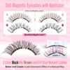 Picture of JIMIRE Magnetic Eyelashes Natural Look Soft Magnetic Lashes, Reusable Comfortable Magnetic Eyelashes with Applicator Lash Primer, No Glue No Eyeliner Needed Soft Magnets False Eyelashes Easy to Wear