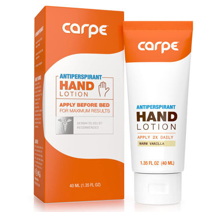 Picture of Carpe Antiperspirant Hand Lotion, A dermatologist-recommended, smooth lotion that helps stop hand sweat, Great for hyperhidrosis (Warm Vanilla)