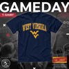 Picture of Campus Colors NCAA Adult Gameday Cotton T-Shirt - Premium Quality - Semi-Fitted Style - Officially Licensed Product (West Virginia Mountaineers - Blue, X-Large)