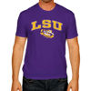 Picture of Campus Colors NCAA Adult Gameday Cotton T-Shirt - Premium Quality - Semi-Fitted Style - Officially Licensed Product (LSU Tigers - Purple, Large)