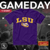 Picture of Campus Colors NCAA Adult Gameday Cotton T-Shirt - Premium Quality - Semi-Fitted Style - Officially Licensed Product (LSU Tigers - Purple, Large)