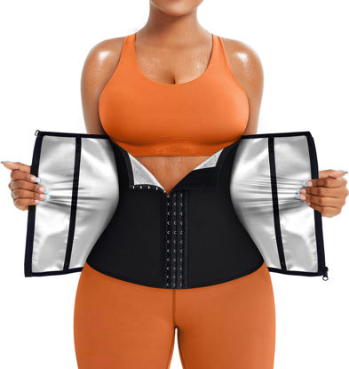 Picture of TrainingGirl Women Waist Trainer Trimmer Corset Weight Loss Tummy Wrap Workout Belt Sweat Belly Band Sports Girdle Sauna Suit