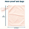 Picture of Tiny Twinkle Mess-proof Wet Bags 2 Pack Waterproof and Washable Bag for Travel storage, Stroller, Daycare, Baby Diapers, Yoga, Beach, Pool, Wet Toddler Swimsuits (Rose, Burgundy)