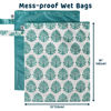 Picture of Tiny Twinkle Mess-proof Wet Bags 2 Pack Waterproof and Washable Bag for Travel storage, Stroller, Daycare, Baby Diapers, Yoga, Beach, Pool, Wet Toddler Swimsuits (Peacock)