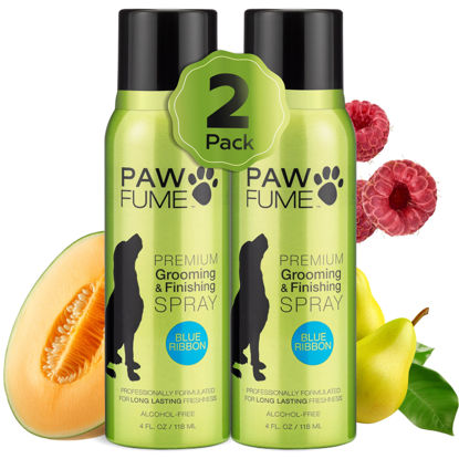 Picture of PAWFUME Premium Grooming Spray Dog Spray Deodorizer Perfume for Dogs - Dog Cologne Spray Long Lasting Dog Sprays - Dog Perfume Spray Long Lasting After Bath - Deodorizing Spray (Blue Ribbon, 2-Pack)