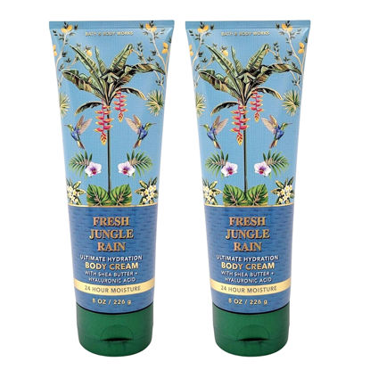 Picture of Bath & Body Works Ultimate Hydration Body Cream Pack of 2 (Fresh Jungle Rain),8.0 fluid_ounces