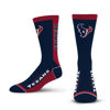 Picture of For Bare Feet NFL HOUSTON TEXANS MVP Crew Sock Team Color Large