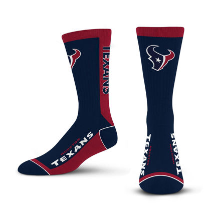 Picture of For Bare Feet NFL HOUSTON TEXANS MVP Crew Sock Team Color Large