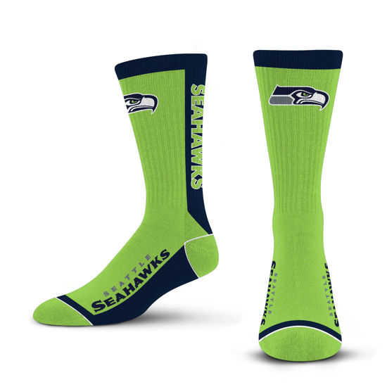 Picture of For Bare Feet NFL SEATTLE SEAHAWKS MVP Crew Sock Team Color Large