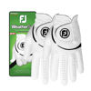 Picture of FootJoy Men's WeatherSof 2-Pack Golf Glove, White, Medium/Large, Worn on Left Hand