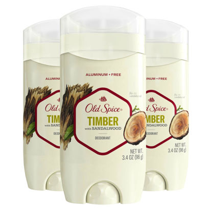 Picture of Old Spice Men's Aluminum-Free Deodorant, Timber with Sandalwood, 24/7 Odor Protection, 3oz (Pack of 3)